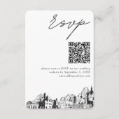 St. Paul Huwelijk Moderne RSVP QR Code Informatiekaartje (Voorkant)