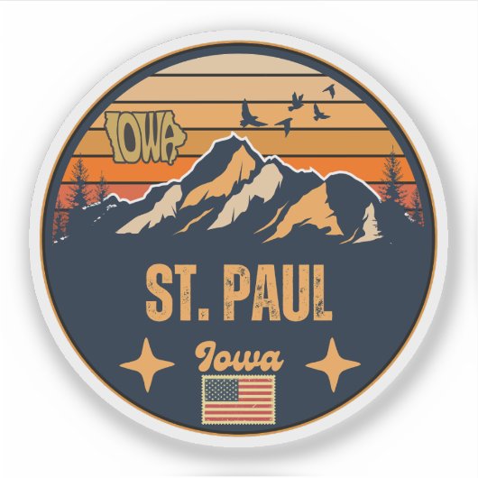 St. Paul, Iowa Sticker (Voorkant)