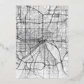 St. Paul Love Locator | Bruiloft Bewaar de datum Folie Uitnodiging (Achterkant)