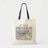 St. Paul Love Locator | Stadsplattegrond Bruiloft  Tote Bag (Voorkant)