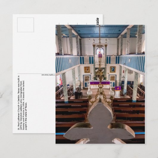 St. Paul Lutheran Church - Serbin, TX - Postkaart (Voorkant / Achterkant)
