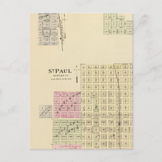 St. Paul, Marquette en St. Joe, Nebraska Briefkaart (Voorkant)