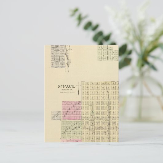 St. Paul, Marquette en St. Joe, Nebraska Briefkaart (Staand voorkant)