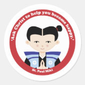 St. Paul Miki Ronde Sticker (Voorkant)