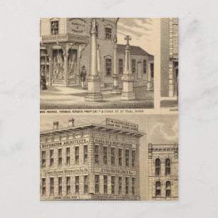 St. Paul, Minneapolis, Minnesota Lithografenkaart Briefkaart