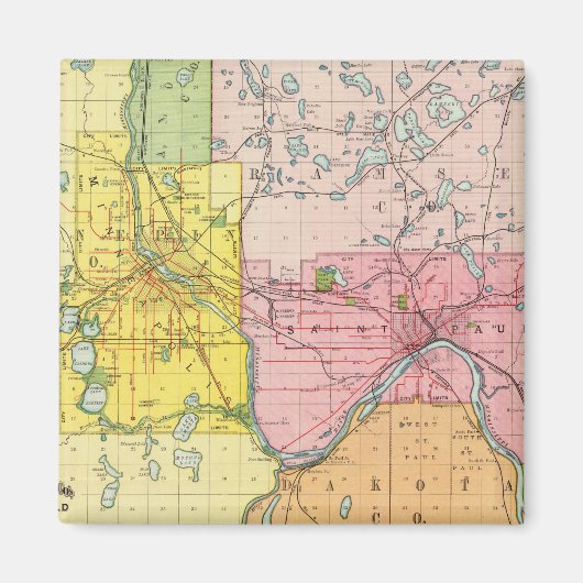 St. Paul, Minneapolis, Minnesota Magneet (Voorkant)