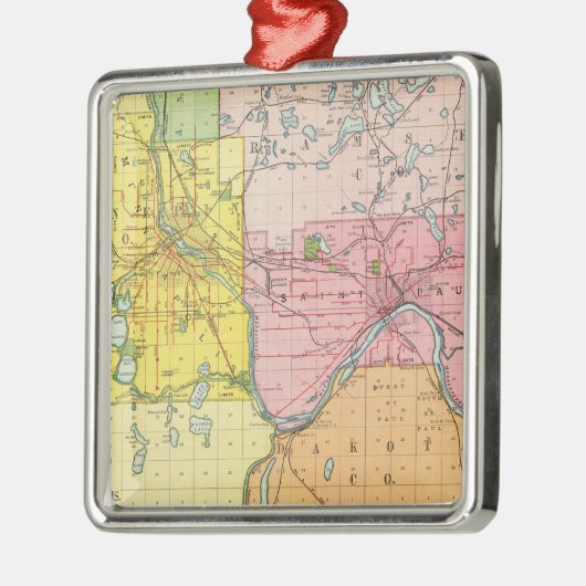 St. Paul, Minneapolis, Minnesota Metalen Ornament (Links)