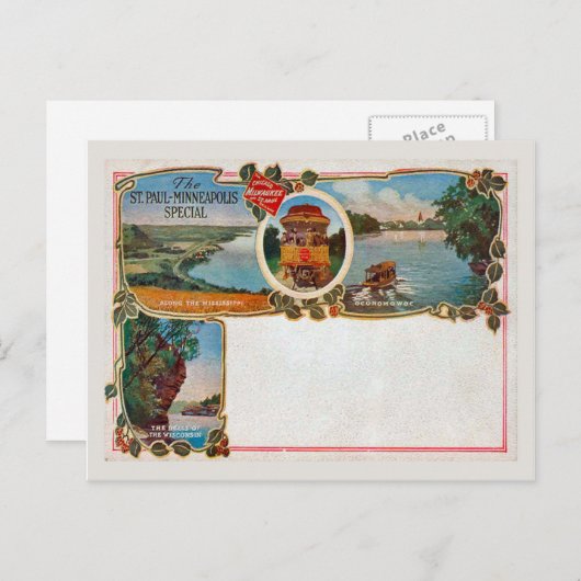 St Paul Minneapolis Special 1908 Briefkaart (Voorkant / Achterkant)