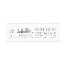 St. Paul, Minnesota gestileerde skyline