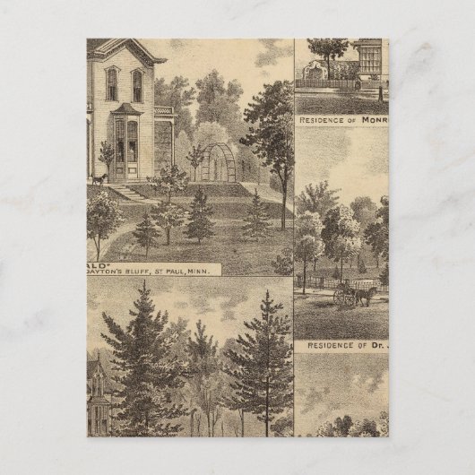 St. Paul, Minnesota Lithograaf Briefkaart (Voorkant)