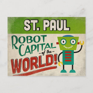 St. Paul Minnesota Robot - Funny  Briefkaart
