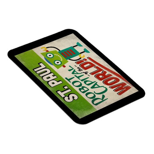 St. Paul Minnesota Robot - Funny  Magneet (Rechterzijde)