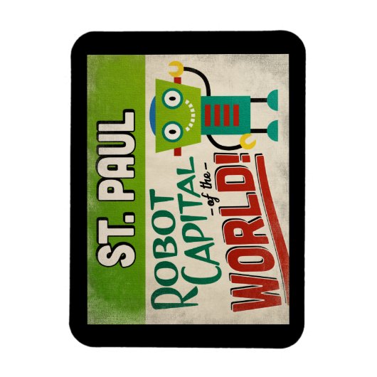 St. Paul Minnesota Robot - Funny  Magneet (Verticaal)