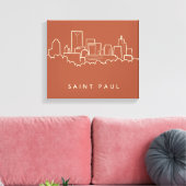St. Paul, Minnesota Skyline Canvas Afdruk (Insitu (Woonkamer))