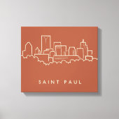 St. Paul, Minnesota Skyline Canvas Afdruk (Voorkant)