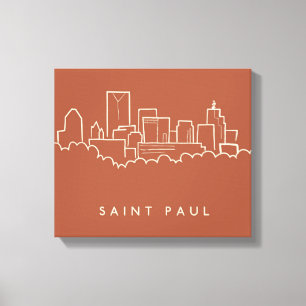 St. Paul, Minnesota Skyline Canvas Afdruk