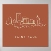St. Paul, Minnesota Skyline Poster (Voorkant)