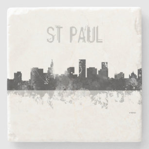 ST PAUL, MINNESOTA SKYLINE STENEN ONDERZETTER