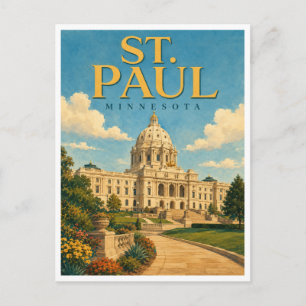 St. Paul Minnesota State Capitol GeoSaga Briefkaart