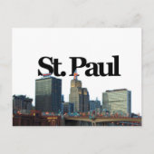 St. Paul, Minnisota Skyline w/St. Paul in the Sky Briefkaart (Voorkant)