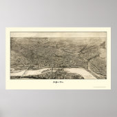 St. Paul, MN Panoramic Map - 1906 Poster (Voorkant)