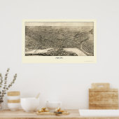 St. Paul, MN Panoramic Map - 1906 Poster (Keuken)