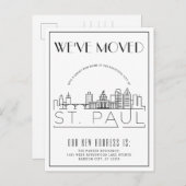 St. Paul Modern Deco | Nieuw Adres Aankondigingskaart (Voorkant / Achterkant)