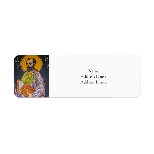 St. Paul Orthodox Christelijk Icoon Etiket (Voorkant)