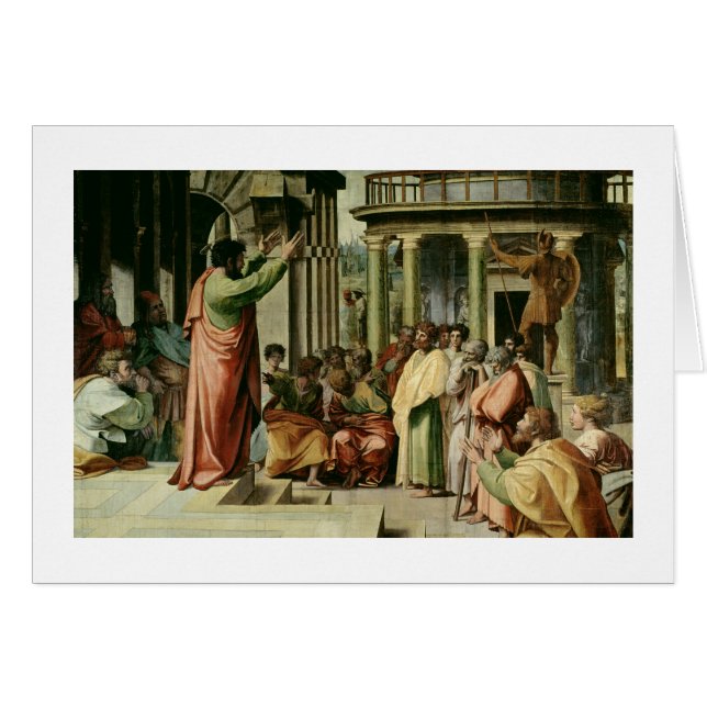 St. Paul Preaching in Athene (cartoon voor de vuis (Voorkant Horizontaal)