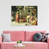 St. Paul Preaching in Athene (cartoon voor de vuis Canvas Afdruk (Insitu (Woonkamer))