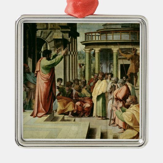 St. Paul Preaching in Athene (cartoon voor de vuis Metalen Ornament (Voorkant)