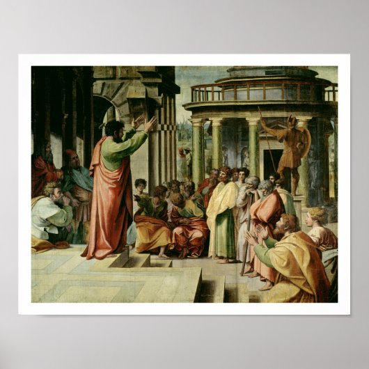 St. Paul Preaching in Athene (cartoon voor de vuis Poster (Voorkant)