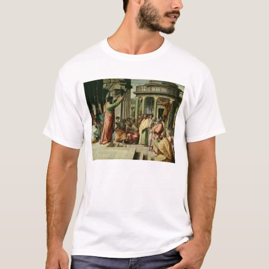 St. Paul Preaching in Athene (cartoon voor de vuis T-shirt (Voorkant)