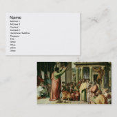 St. Paul Preaching in Athene (cartoon voor de vuis Visitekaartje (Voorkant / Achterkant)