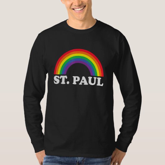 St Paul Rainbow LGBTQ Gay Pride Lesbians Queer T-shirt (Voorkant)