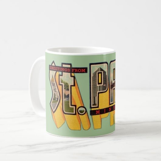 St Paul Retro Wenskaart Mok (Voorkant links)