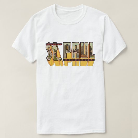 St Paul Retro Wenskaart T-Shirt (Design voorkant)