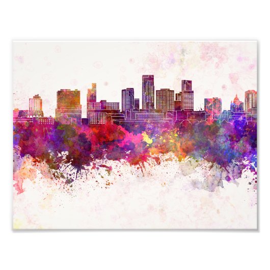 St. Paul skyline in watercolor background Foto Afdruk (Voorkant)