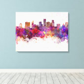 St. Paul skyline in waterverf achtergrond Canvas Afdruk (Insitu (Houten vloer))