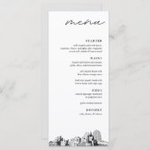 St. Paul Skyline Modern huwelijksdiner Menu (Voorkant / Achterkant)