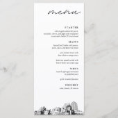 St. Paul Skyline Modern huwelijksdiner Menu (Voorkant)