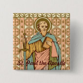 St. Paul the Apostle (RLS 13) Vierkante Button 5,1 Cm (Voorkant)
