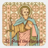 St. Paul the Apostle (RLS 13) Vierkante Sticker (Voorkant)