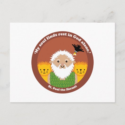 St. Paul the Hermit Briefkaart (Voorkant)