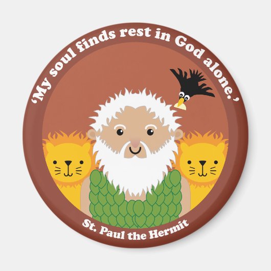St. Paul the Hermit Magneet (Voorkant)