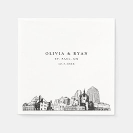 St. Paul Wedding Minimalistisch papier Servet
