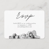 St. Paul Wedding Minimalistische schets RSVP Informatiekaartje (Voorkant)