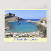 St.Paul's Bay, Lindos Briefkaart (Voorkant)