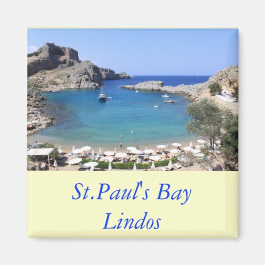 St.Paul's Bay, Lindos Magneet (Voorkant)
