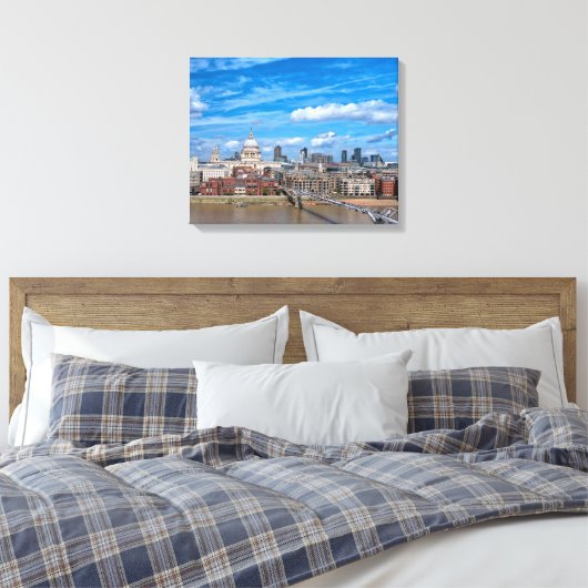 St.Paul's Cathedraal Canvas Print (Insitu (Slaapkamer))